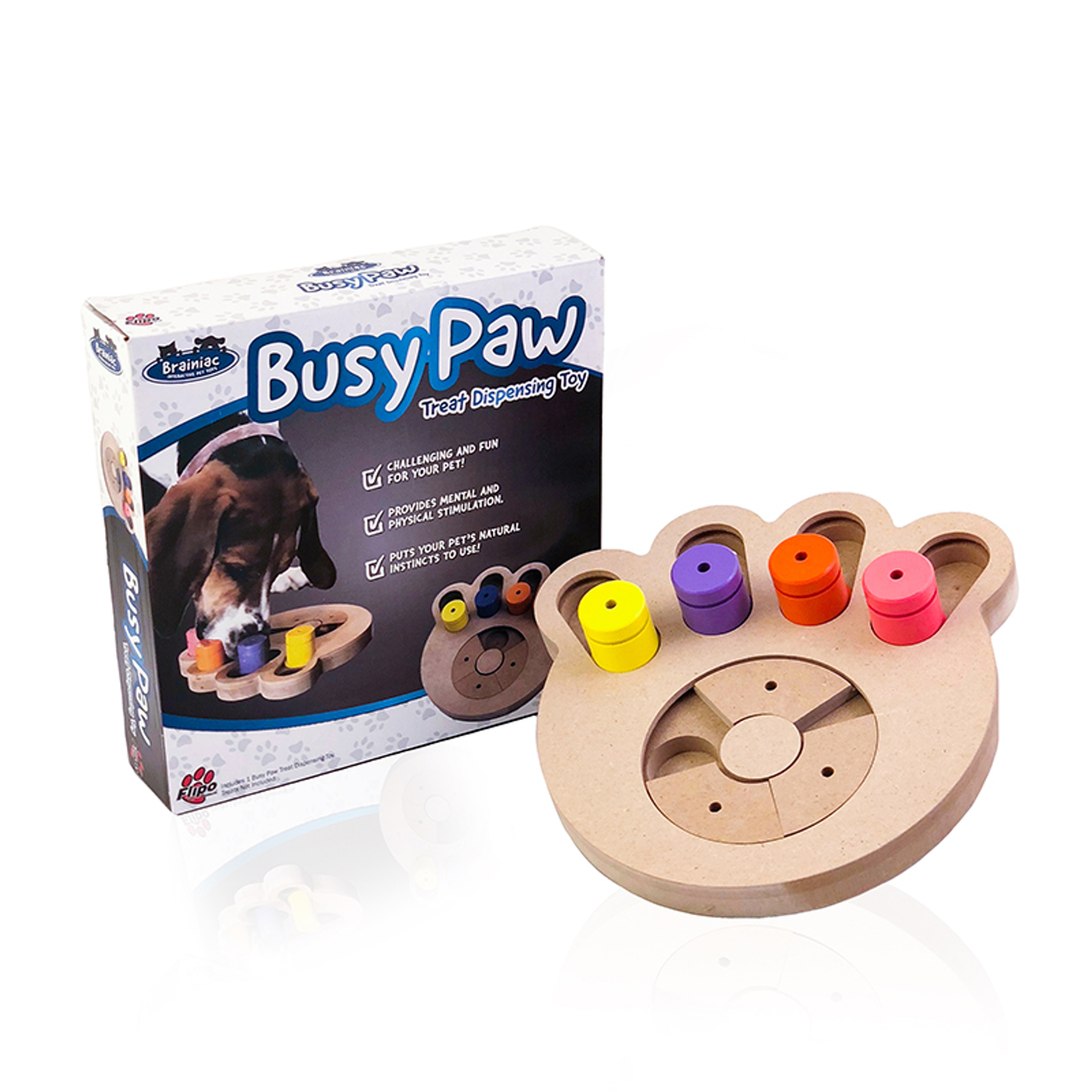 Brainiac Interactive Pet Toy, Busy Paw