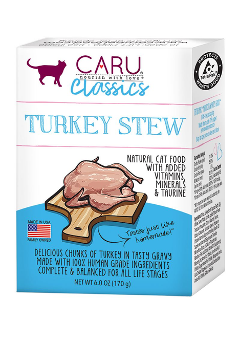 CARU Classics Turkey Stew for Cats, 5.5 oz (Case of 12)