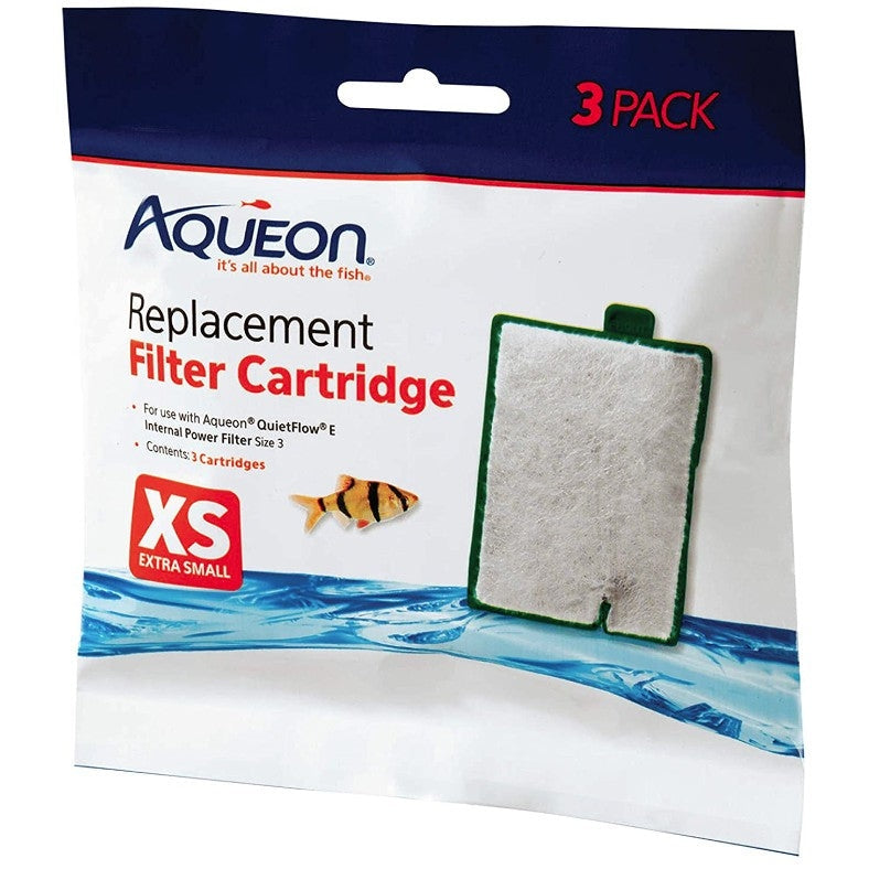 Aqueon Replacement Filter Cartridges for E Internal Power Filter X-Small, 3 ct