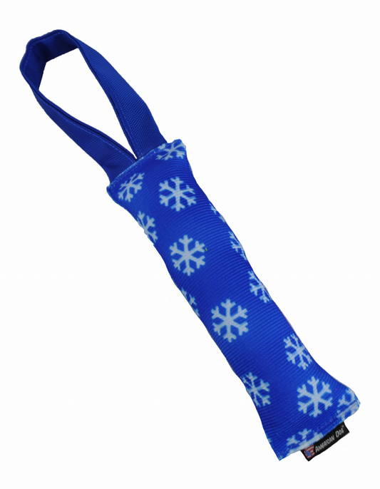 Snow Flake Hose Dog Toy 11" Inch, Blue/white