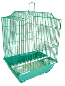 YML Cornerless Flat Top Cage, Small - 11"x9"x14", GREEN