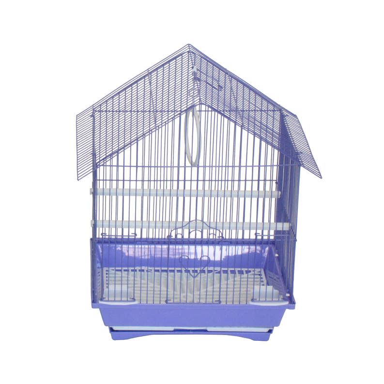 YML House Top Style Parakeet Cage, 13.3"x10.8"x17.8", PURPLE