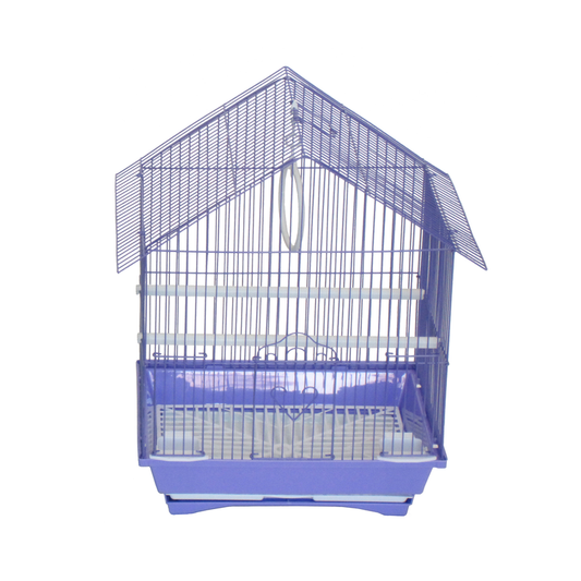 YML House Top Style Parakeet Cage, 13.3"x10.8"x17.8", PURPLE