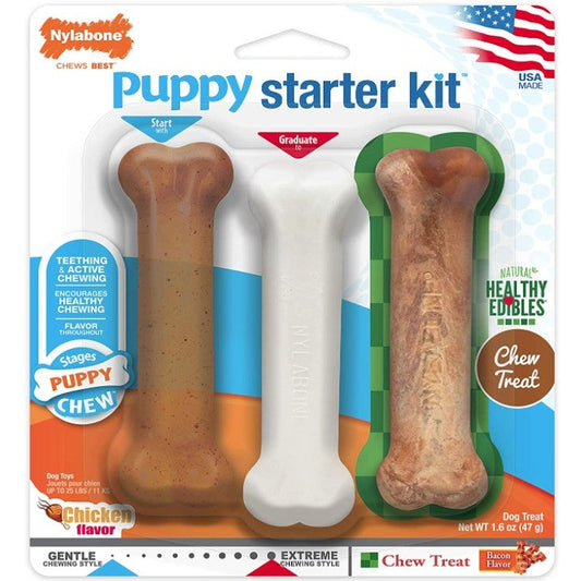 Nylabone Puppy Chew Starter Kit, 3 ct