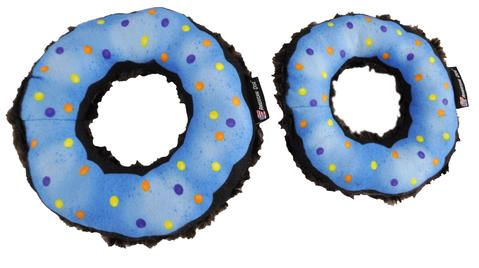 Donut Dog Toy - Large, Blue/Chocolate