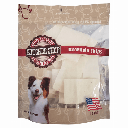 Butcher Strip 10 Oz Rawhide Chips Strips