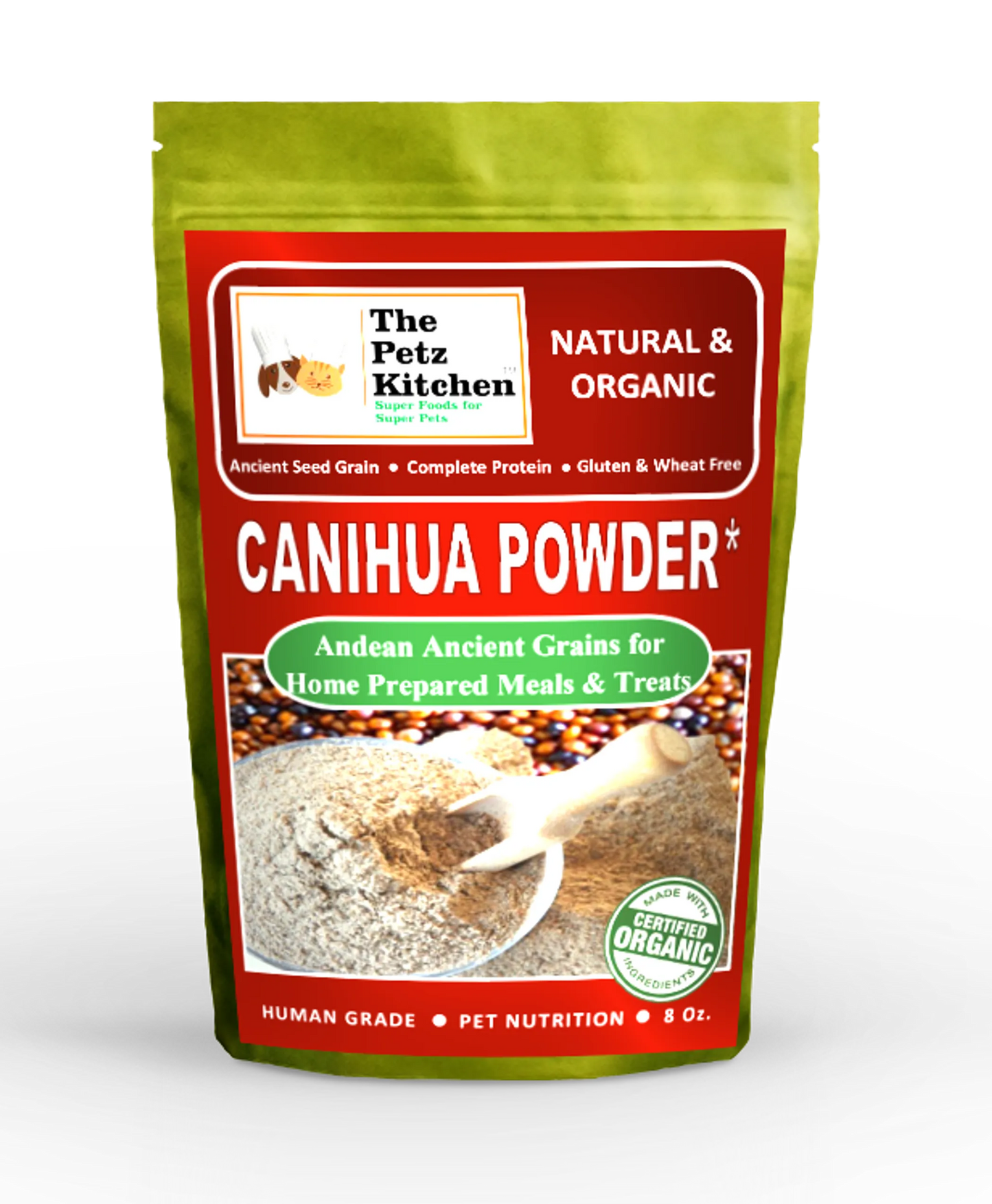 Canihua Flour - Organic Ancient Seed Grain - Wheat & Gluten Free, 8 Oz