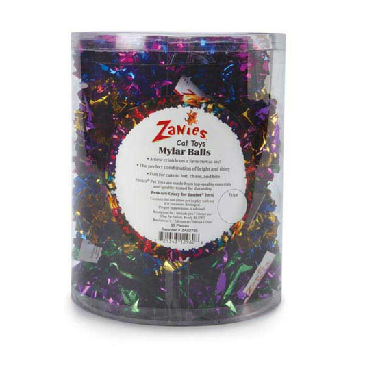 ZA Mylar Ball Cat Canister 35Pc