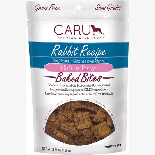 CARU Soft 'n Tasty Rabbit Recipe Bites for Dogs, 3.5 oz (Case of 12)