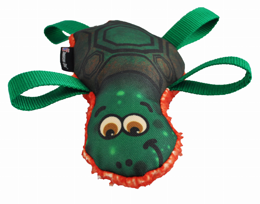 Tommy Turtle Dog Toy - Large, Green/Red