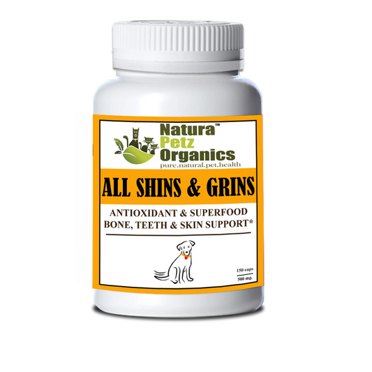 All Shins & Grins Capsules - Antioxidant Food Bone, Eye, DOG/ 150 caps / 500 mg.