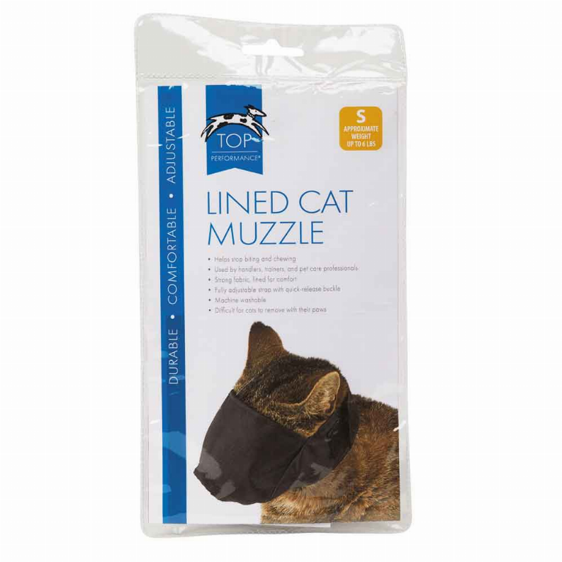 TP Lined Nylon Cat Muzzle S to 6lb, S to 6lb,