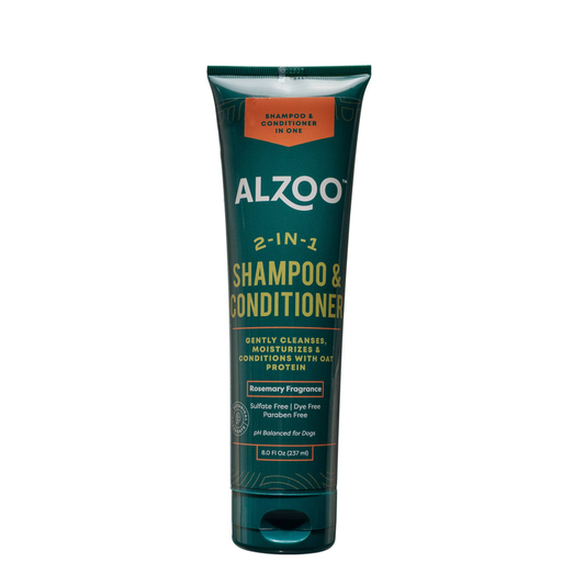 ALZOO "ALL NATURAL" Plant-Based 2-in-1 Shampoo with Conditioner for Dogs, 8oz