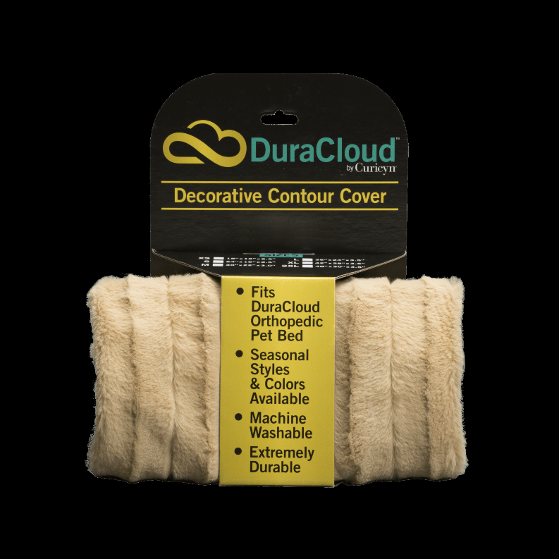 DuraCloud Orthopedic Pet Bed and Crate Pad Contour Cover, X-Small, Camel