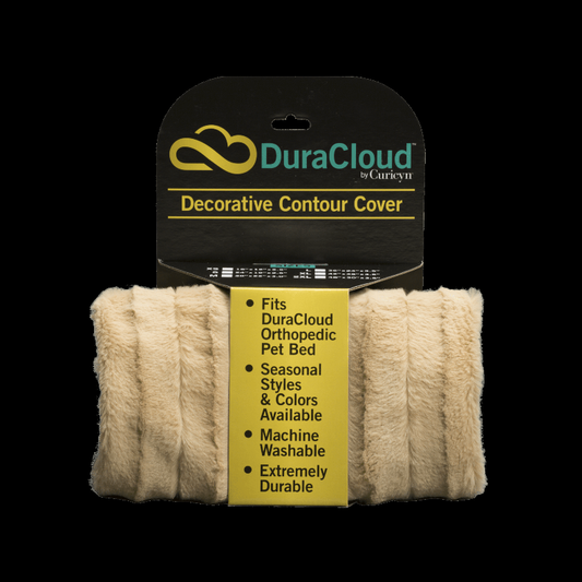 DuraCloud Orthopedic Pet Bed and Crate Pad Contour Cover, X-Small, Camel